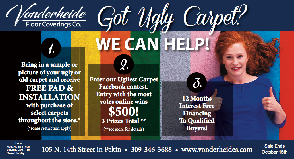 Vonderheide's Got Ugly Carpet Postcard - Pekin IL Print Project